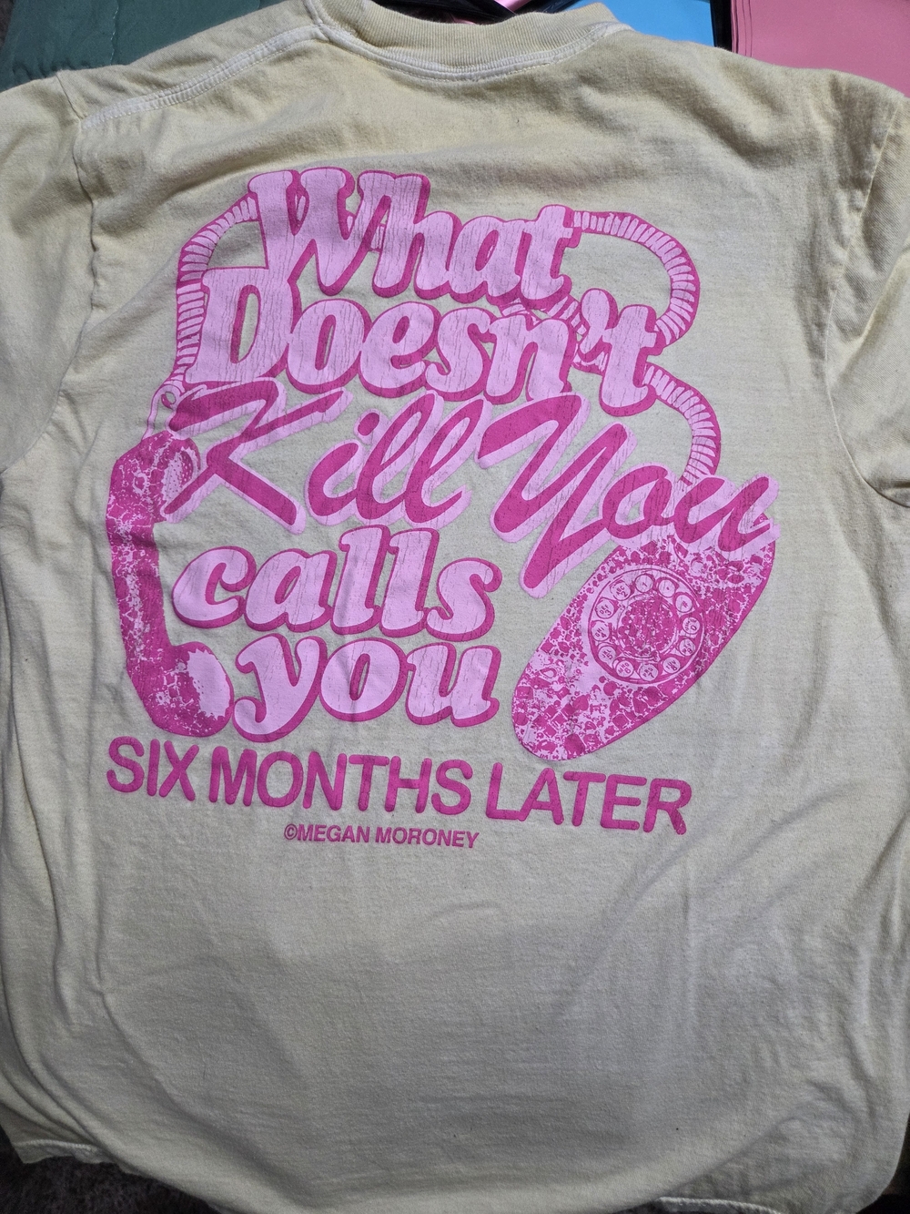 Megan Moroney Graphic Tee - Yellow with Pink Logo - Picture 2 of 3